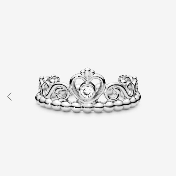 💛 Pandora 925 Silver Princess Tiara Crown Ring - Picture 1 of 5